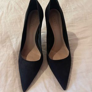 Schultz Black Suede Lou Pumps